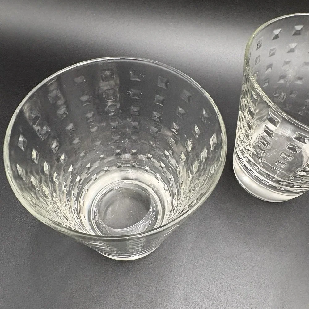Rigolleau Noa Cuadrado‎ Optic Squares Tumbler Glass 12 Oz Clear 4 3/4